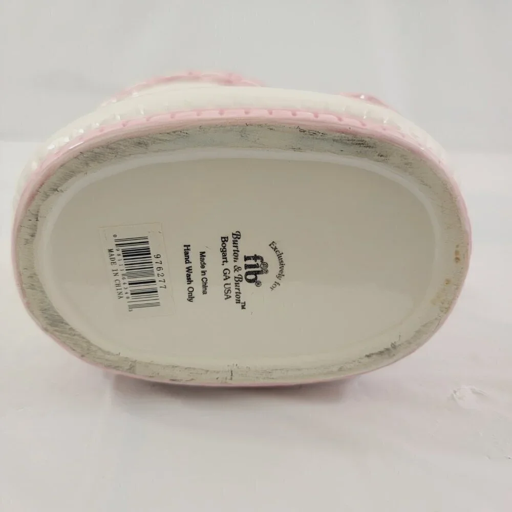 Burton and Burton Baby Girl Bootie Plant Pot Ceramic Planter Baby Shower Décor